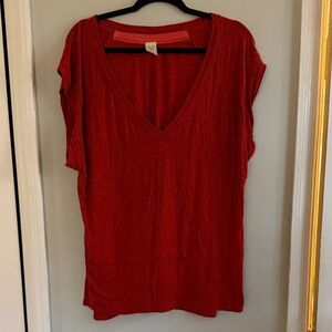 We The Free Deep Red Short Sleeve Tee